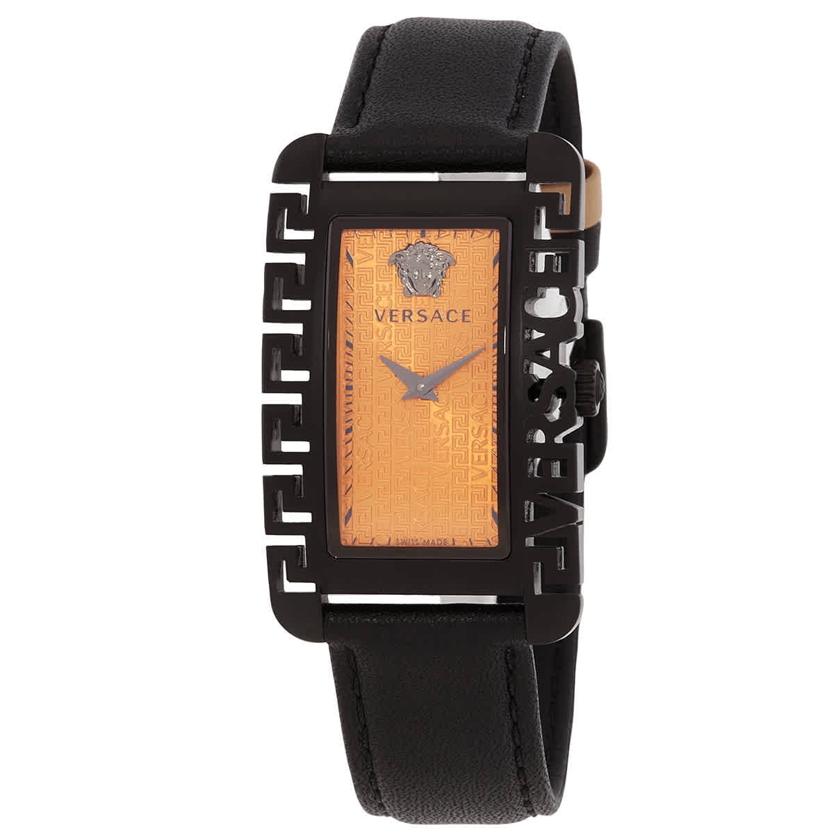 Versace Regalia Bracelet Watch With Black Guilloche Dial