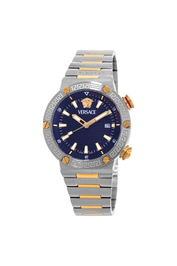 Greca Logo Quartz Blue Dial Men's Watch VE8G00424