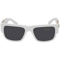 thumbnail image 1 of Versace VE 4406 Plastic Mens Rectangle Sunglasses White 56mm Adult, 1 of 3