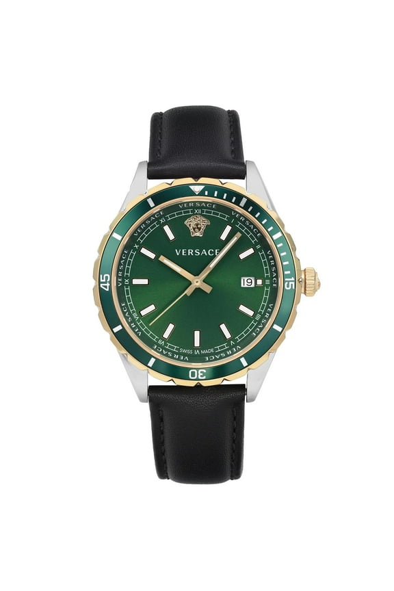 Hellenyium 42mm Steel Green Dial Quartz Men Watch VE3A00322