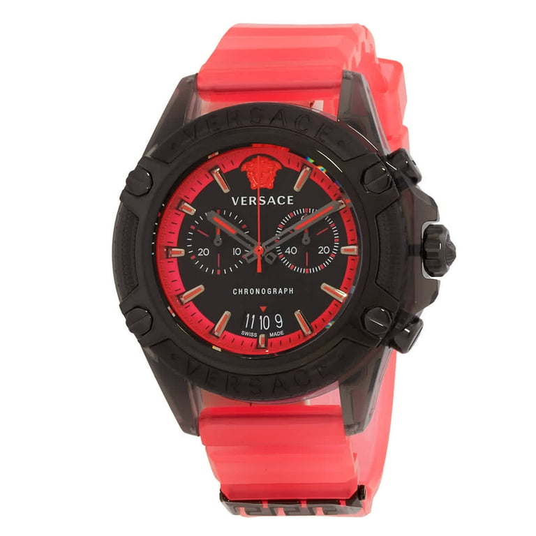 Versace Icon Active Chronograph Quartz Black Dial Men's Watch
