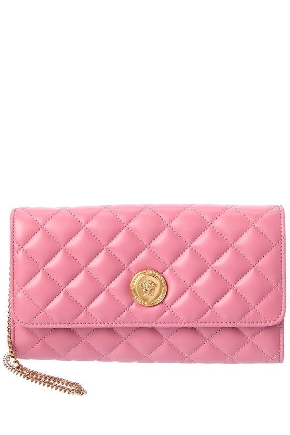 Iconic Leather Wallet On Chain, Pink