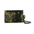 thumbnail image 1 of Versace Jeans Couture Black Gold Leather Baroque Brush Pattern Lanyard Cardholder for mens, 1 of 5