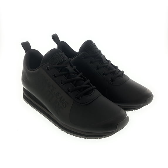 Versace Jeans Couture Black Signature Heel Sneakers 7 for Womens