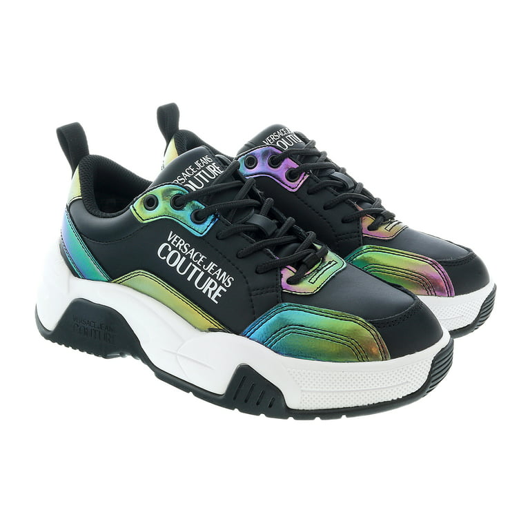 Versace Jeans Couture Black Technicolor Lace Up Sneakers-8 for Womens