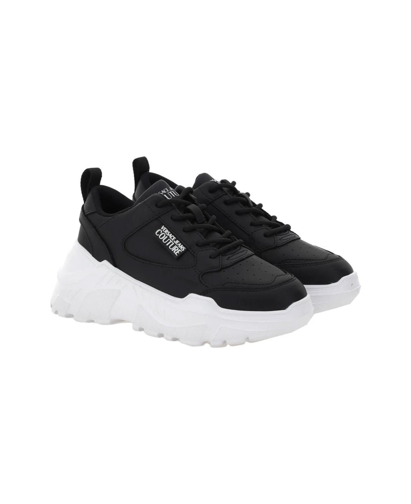 Versace Black Athletic Shoes with Sleek Design Versace Men main image 4