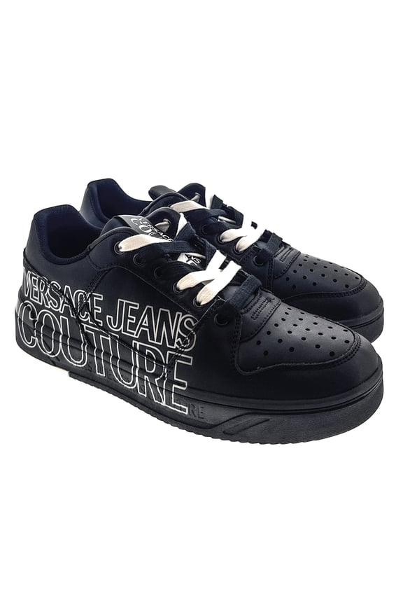 Jeans Couture Mens Black Signature Logo Classic Sneakers-EU44 for Mens