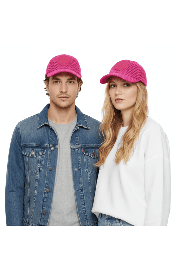Jeans Couture Pop Pink  Medallion Baseball Cap for mens