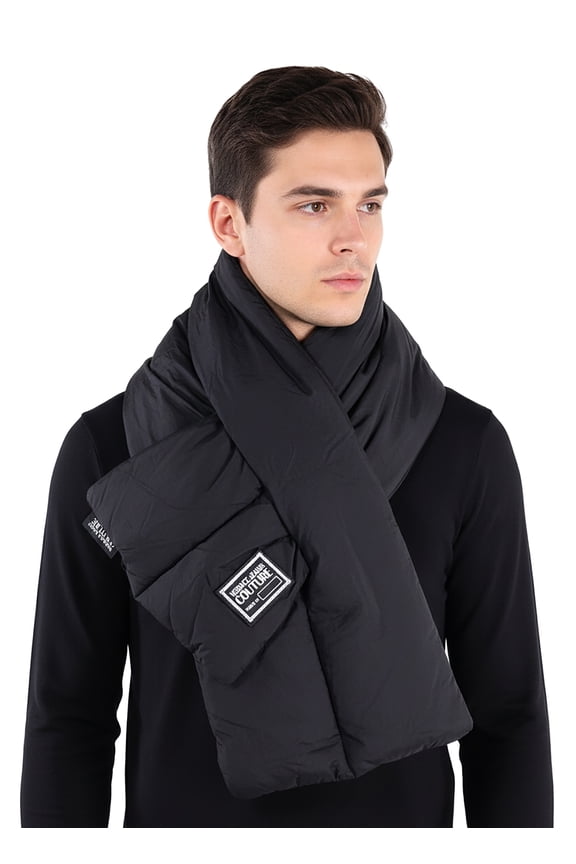 Jeans Couture Signature Black Puffer Mens Scarf for Mens