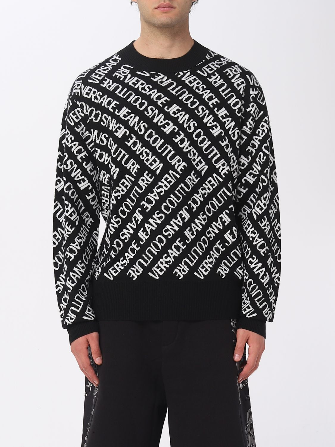 Versace Jeans Couture Sweater Men Black Men - Walmart.com