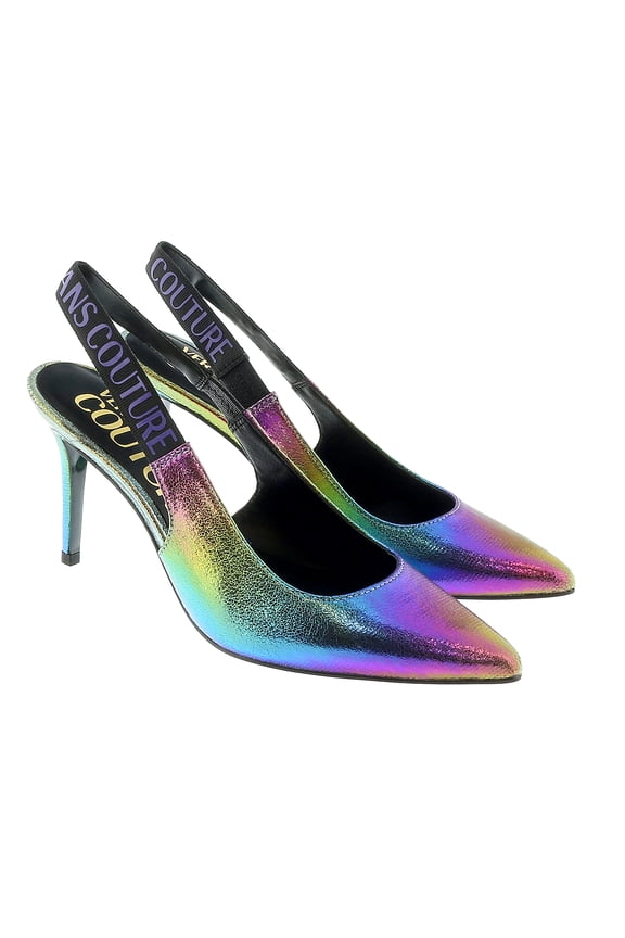 Jeans Couture Womens Technicolor Print High Heel Slingbacks-EU37 for womens