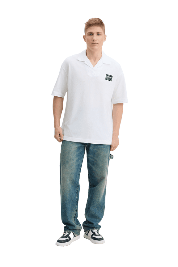 Jeans Couture White Relaxed Polo Shirt  Effortless Minimalism -M for mens
