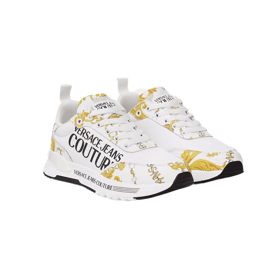 Versace Jeans Couture Womens BaroqueInspired White LowTop  Sneakers-EU35 for Womens