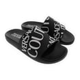 thumbnail image 1 of Versace Jeans Couture Womens Bold Monochrome Logo Slides-EU39 for Womens, 1 of 3