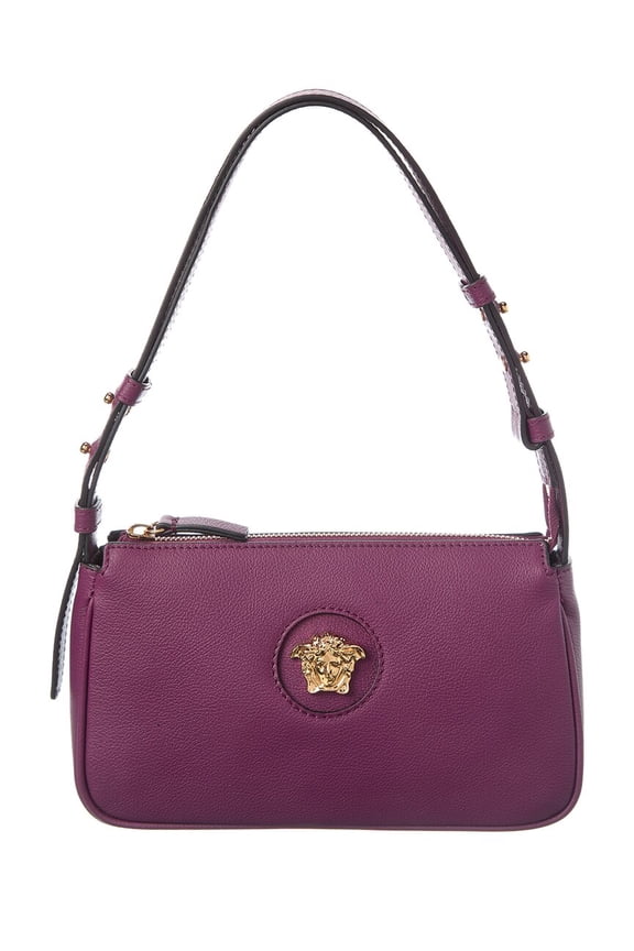 La Medusa Small Leather Shoulder Bag, Purple