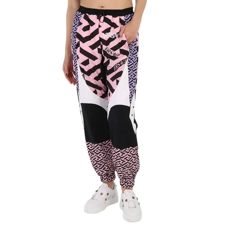 VERSACE Leggings in black/ pink