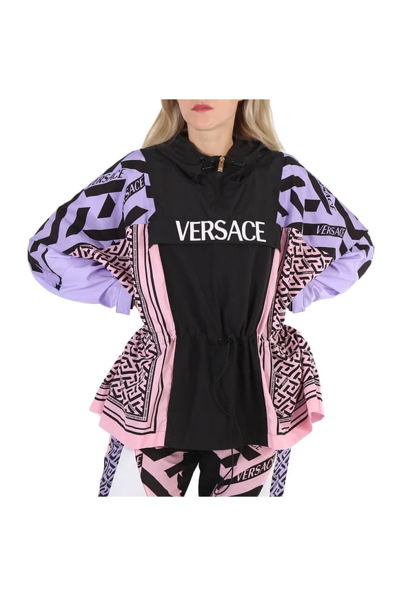 Ladies Greca Combo Hooded Parka, Brand Size 38 (US Size 2)