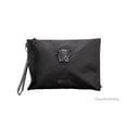 thumbnail image 1 of Versace Large Black Nylon Fabric Medusa Convertible Pouch Clutch Wristlet Bag, 1 of 3