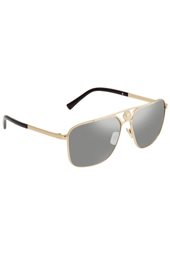 VE 2238 Metal Unisex Rectangle Sunglasses Pale Gold 61mm Adult
