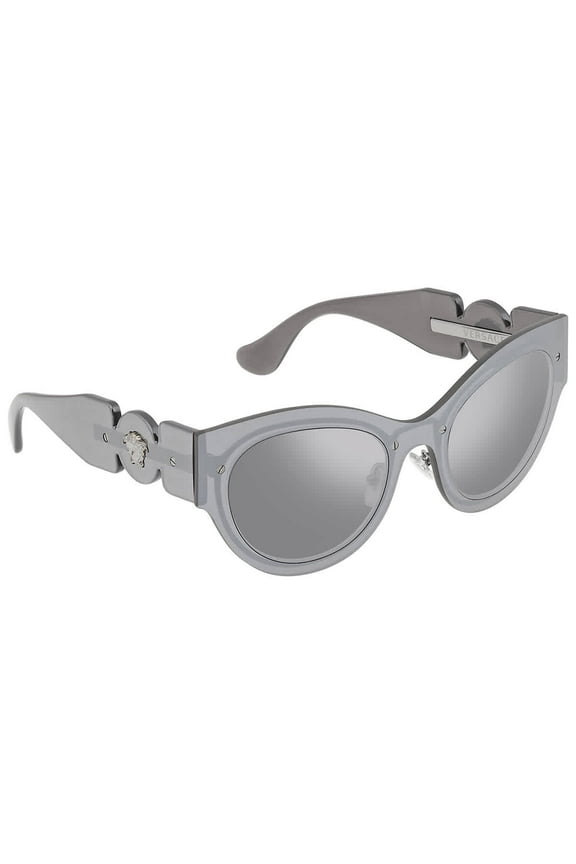 Light Grey Mirrored Silver Cat Eye Ladies Sunglasses VE2234 10016G 53