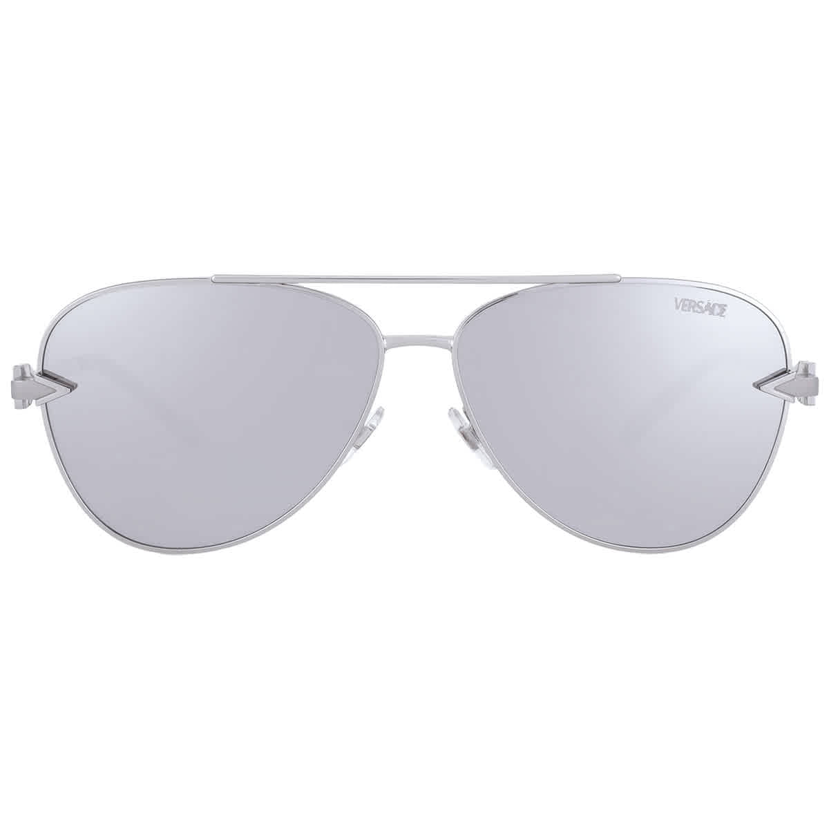 Versace VE2283 10006G 61mm Aviator Sunglasses Men's Silver