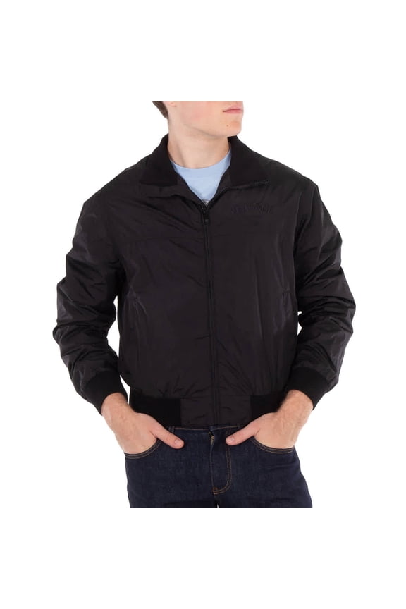 Male Parka With Intricate Embroidery And Comfortable Fit Black Sizes IT 34-64