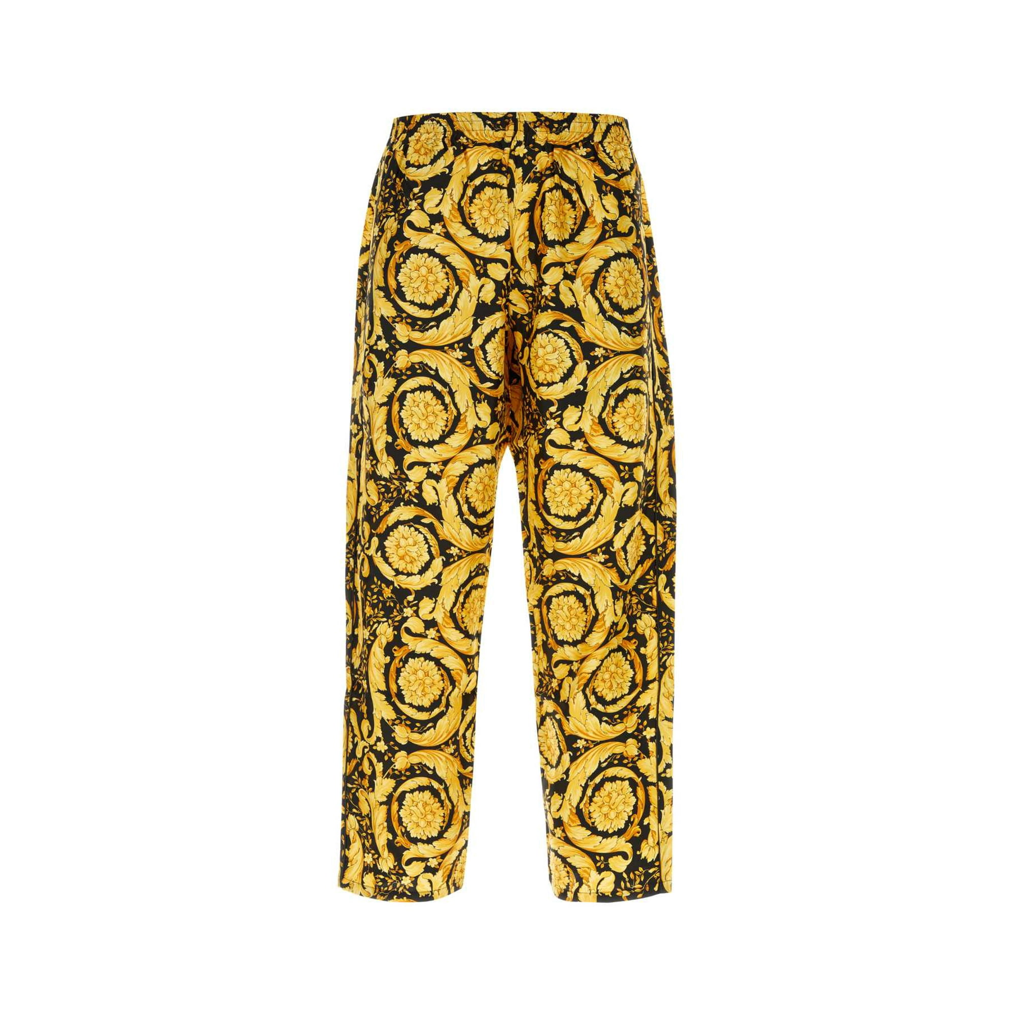 Shop Versace Silk Pajama Pants