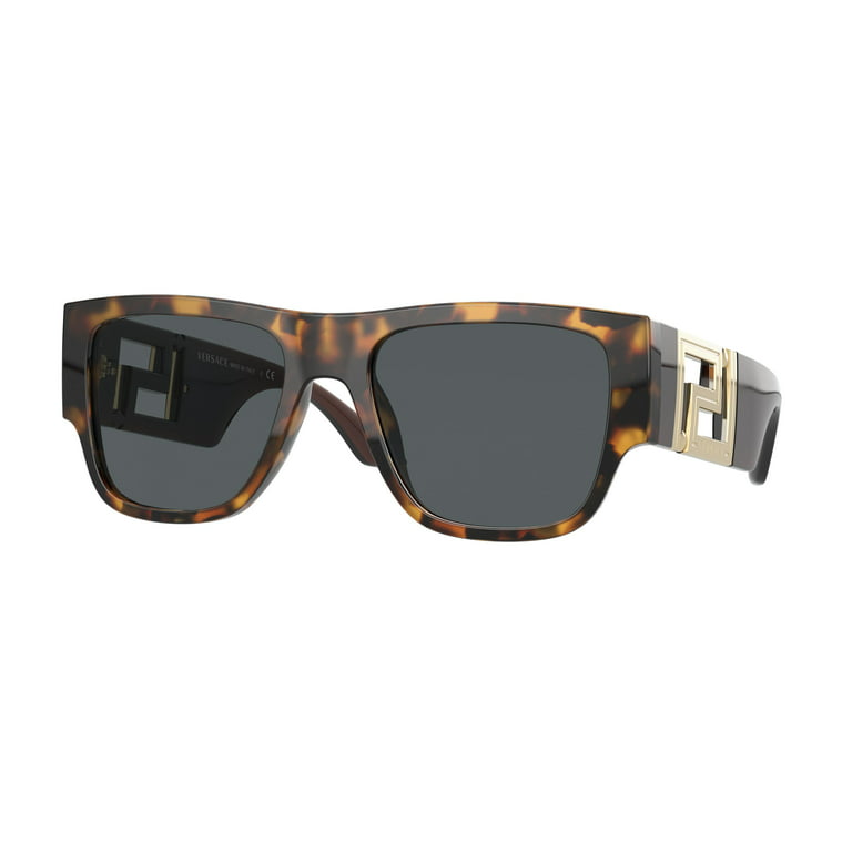 Versace Man Sunglasses Havana Frame, Dark Grey Lenses, 57MM 