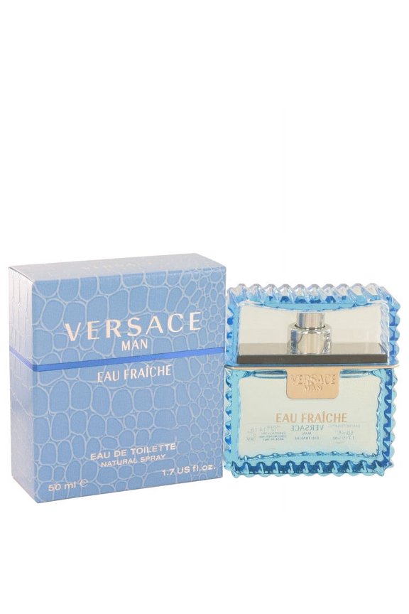 Man by Versace Eau Fraiche Eau De Toilette Spray (Blue) 1.7 oz for Male