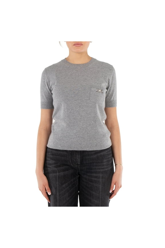 Medusa 95 Cashmere-Blend Knit T-Shirt, Brand Size 42 ( US Size 6 )