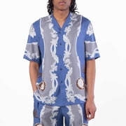 Versace Medusa Cameo Print Silk Shirt, Brand Size 48  US Size 38