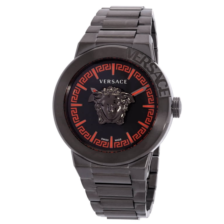 Versace Medusa Infinite Quartz Gunmetal Dial Men's Watch VE7E00723
