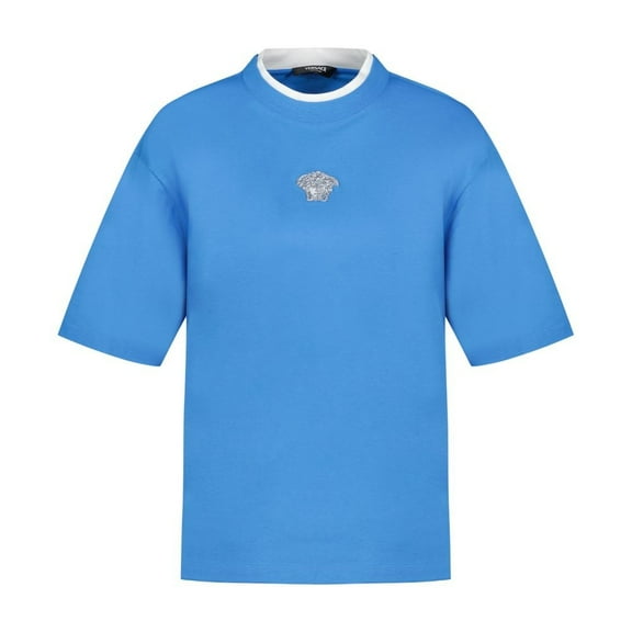 Versace Medusa T Shirt - Cotton - Blue (Men's)