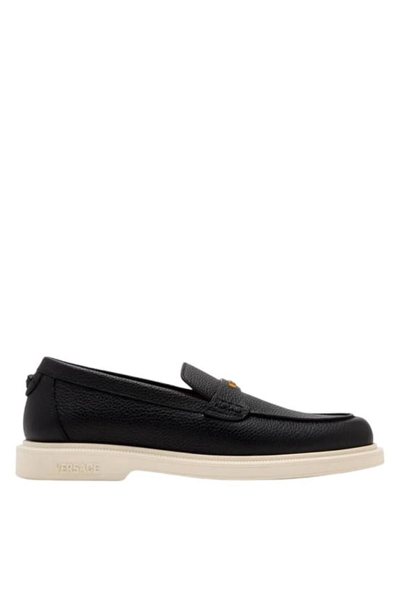 Men's Black Giuliano Loafers, Brand Size 39 ( US Size 6 )