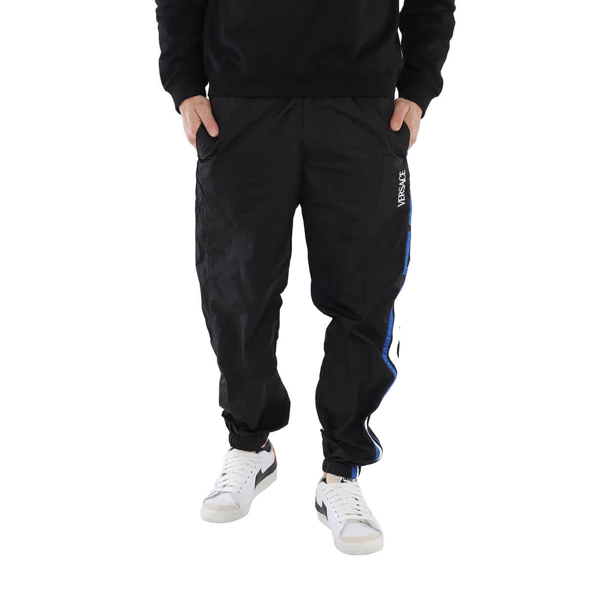 Versace Men s Black Greca Inlay Track Pants Brand Size 46 US Size 30