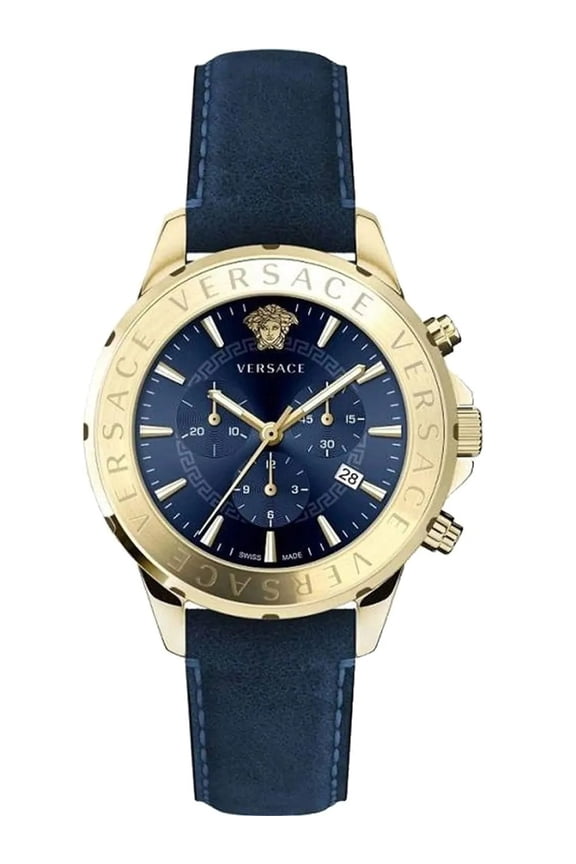 Men's Chronograph V-Ray 44Mm Stainless Steel Watch With Blue Dial Not Applicable