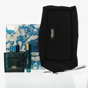 VERSACE EROS by Versace 3 PIECE GIFT SET - 3.4 OZ EAU DE TOILETTE SPRAY NEW Box