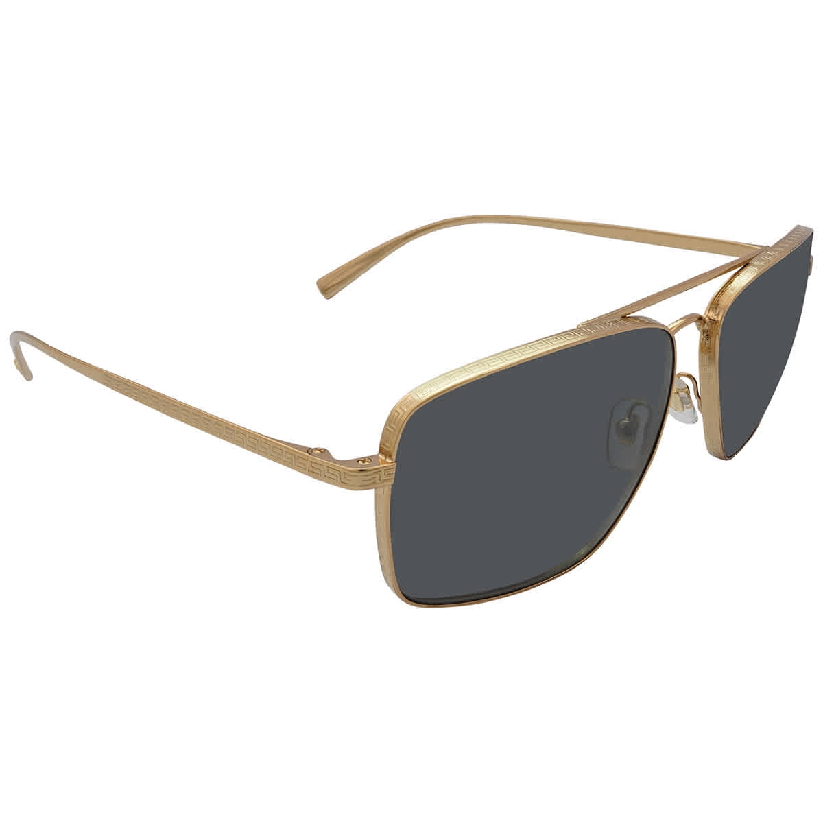 Versace Men's Gold-Tone Greca Navigator Sunglasses - VE2216 100287 61 - Italy