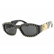 VERSACE VE 4361 Plastic Unisex Geometric Sunglasses Black 53mm Adult