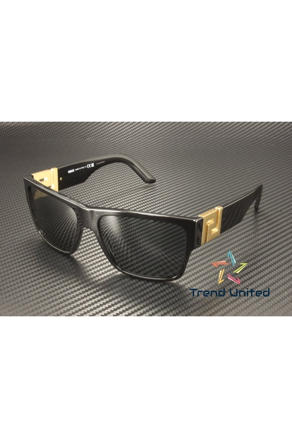 Plastic Unisex Square Sunglasses Black 59mm Adult