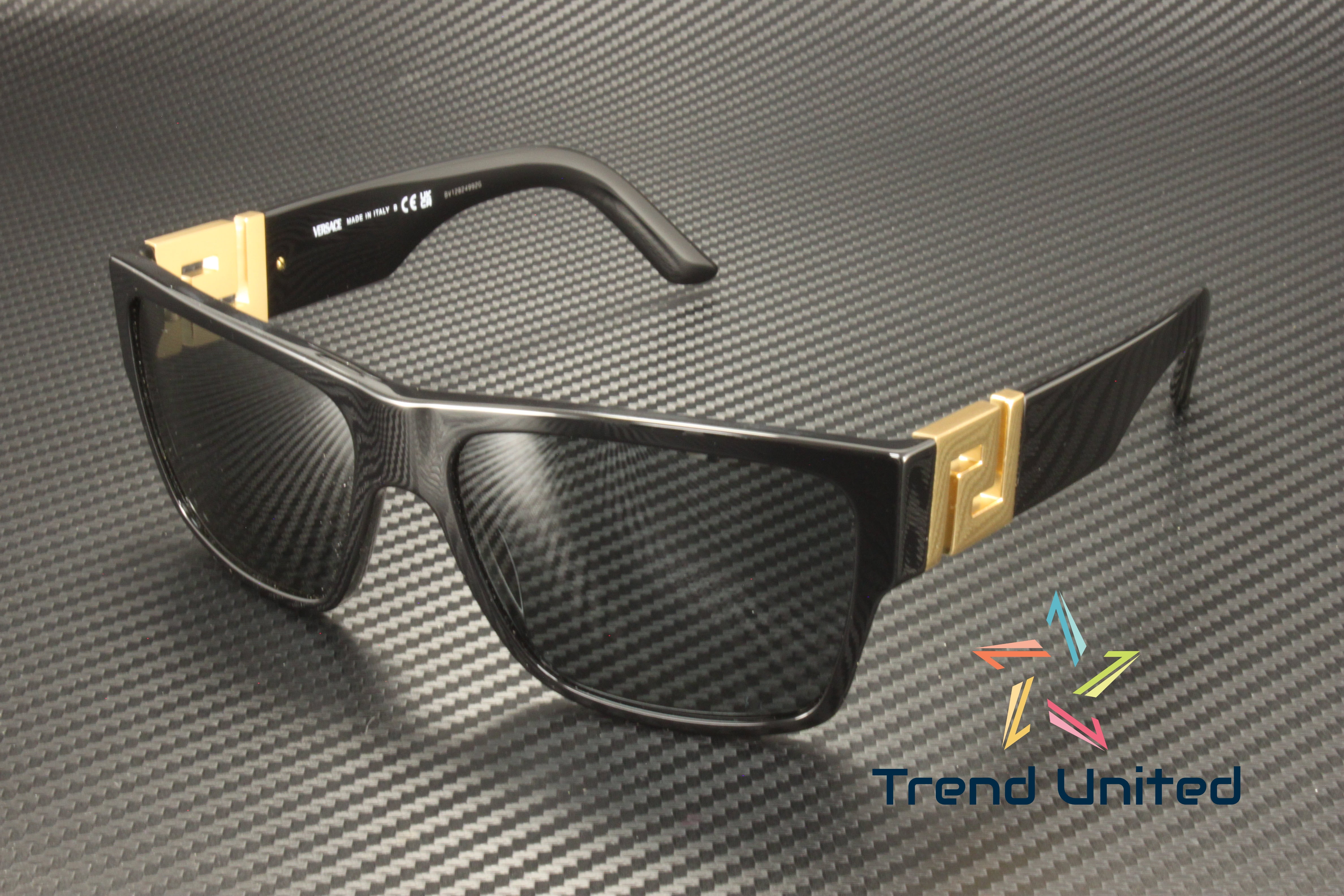 Versace Men's VE4296 59mm Black Gray Sunglasses Stylish UV