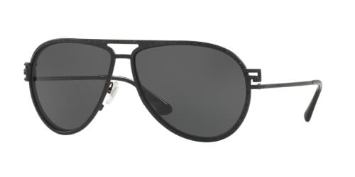 Versace Matte Black Aviator Sunglasses 0400020860274_MATTEBLACKDARKGR  main image 2