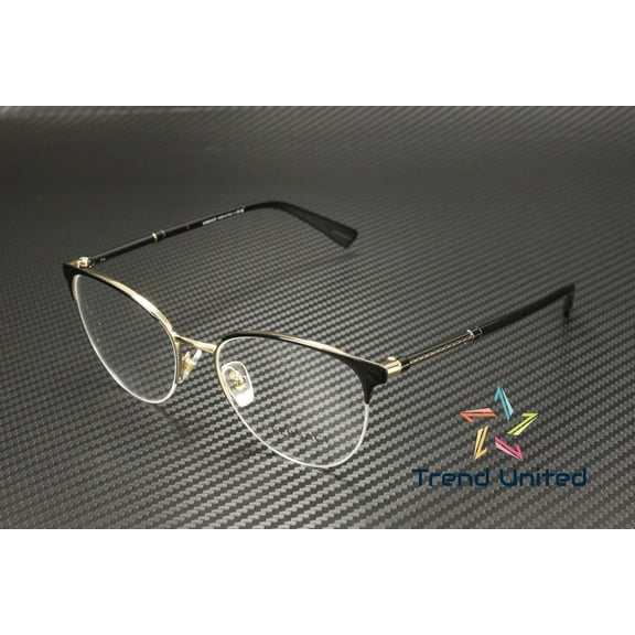 Versace  Metal Womens Round Eyeglasses Black/Pale Gold 52mm Adult