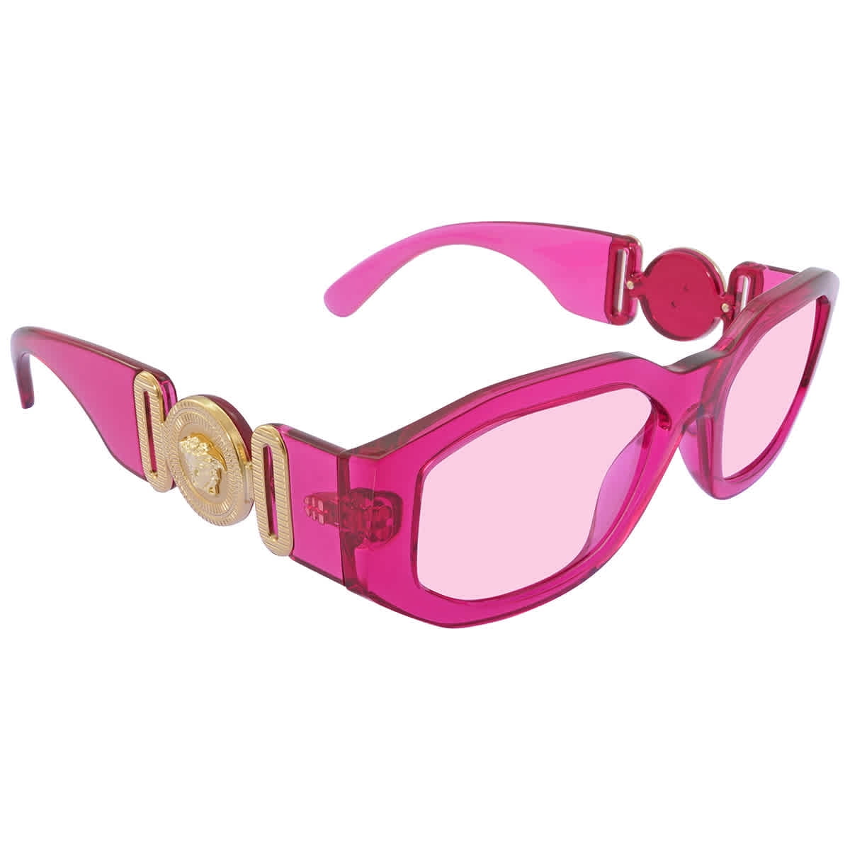 Versace Pink Geometric Unisex Sunglasses VE4361 5334/5 53