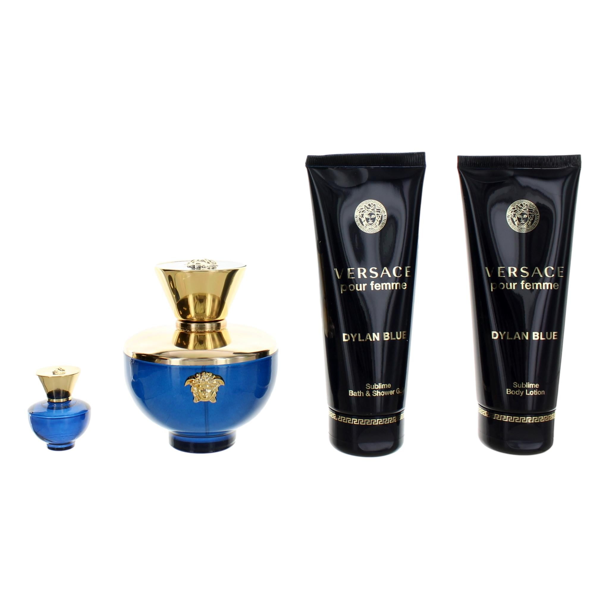 Versace, Perfume Gift Set, Dylan Blue 4 Piece, Women's Fragrance
