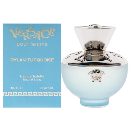 Versace Dylan Turquoise Eau de Toilette, Perfume for Women, 3.4 Oz Full Size