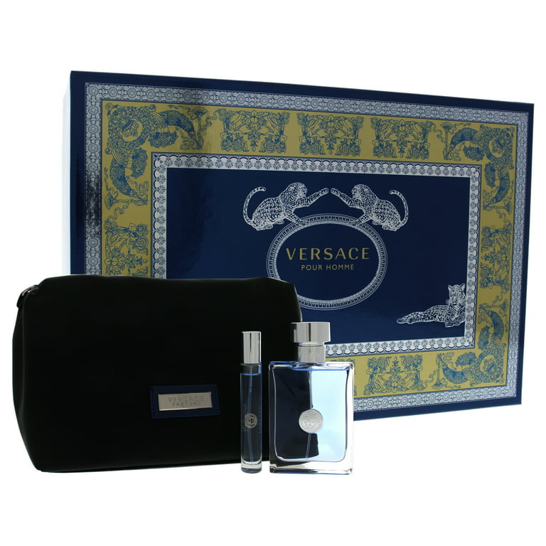 Versace Pour Homme Cologne Gift Set for Men, 3 Pieces 
