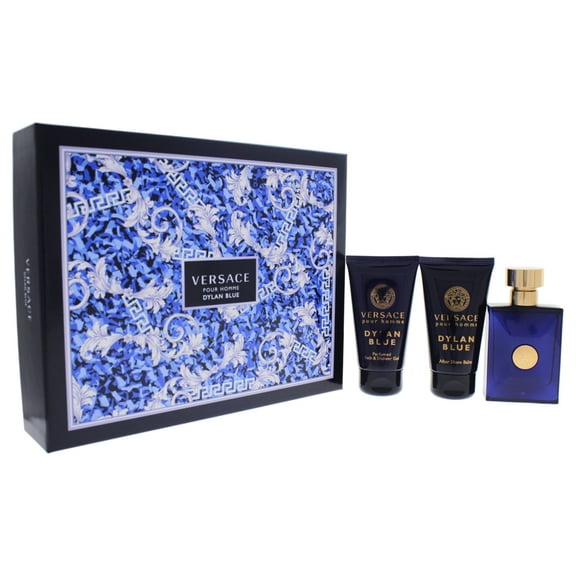 Versace Pour Homme Dylan Blue Cologne Gift Set For Men, 3 Pieces