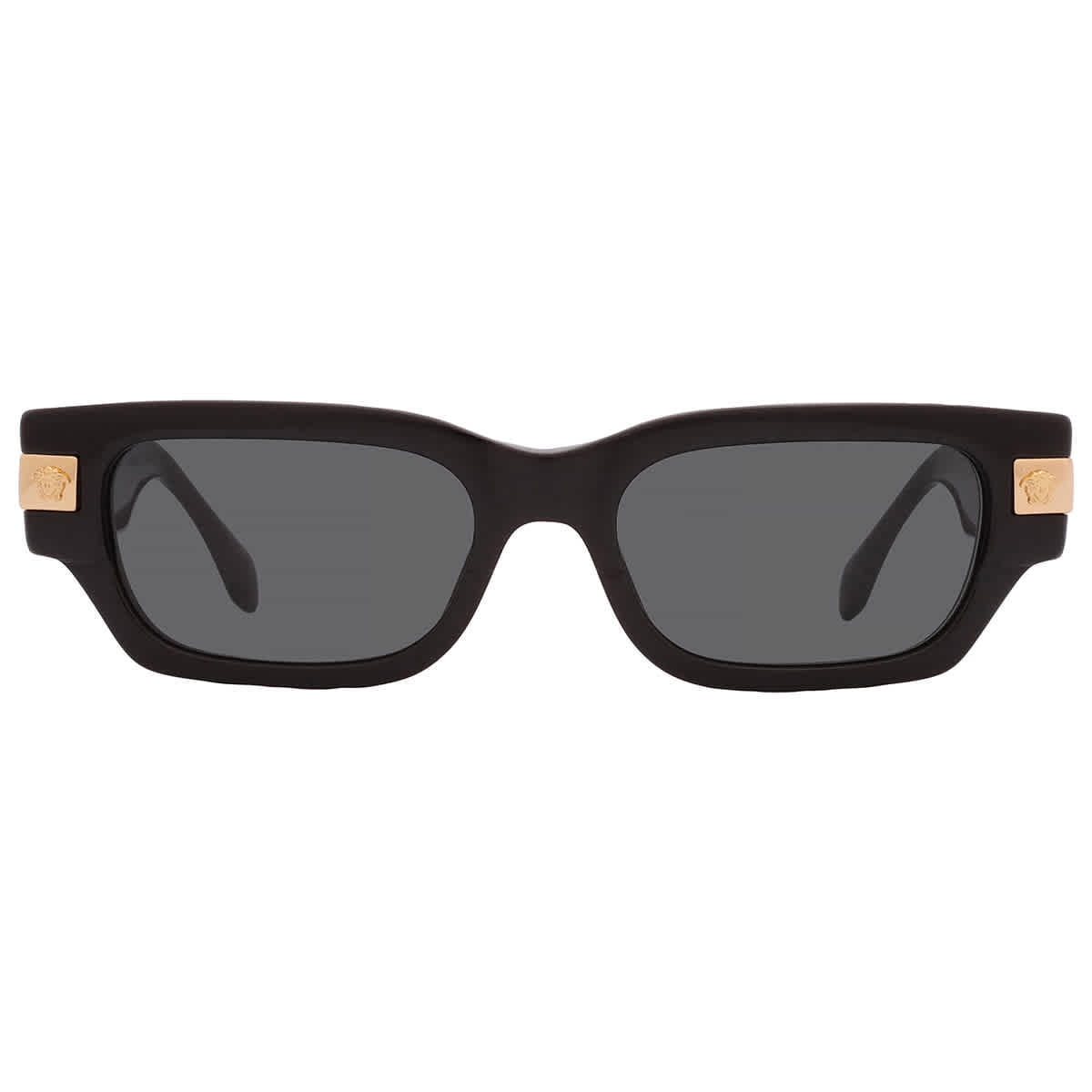 Versace VE4465 GB187 Sunglasses, 53mm, Black Frame with Dark Grey