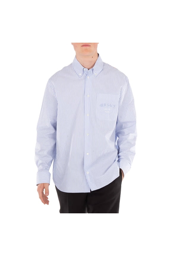 Striped Barocco Sea Print Shirt, Brand Size 46 ( US Size 36 )